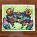 Mr Crab - ORIGINAL OIL PASTEL ARTWORK - 16x20”
