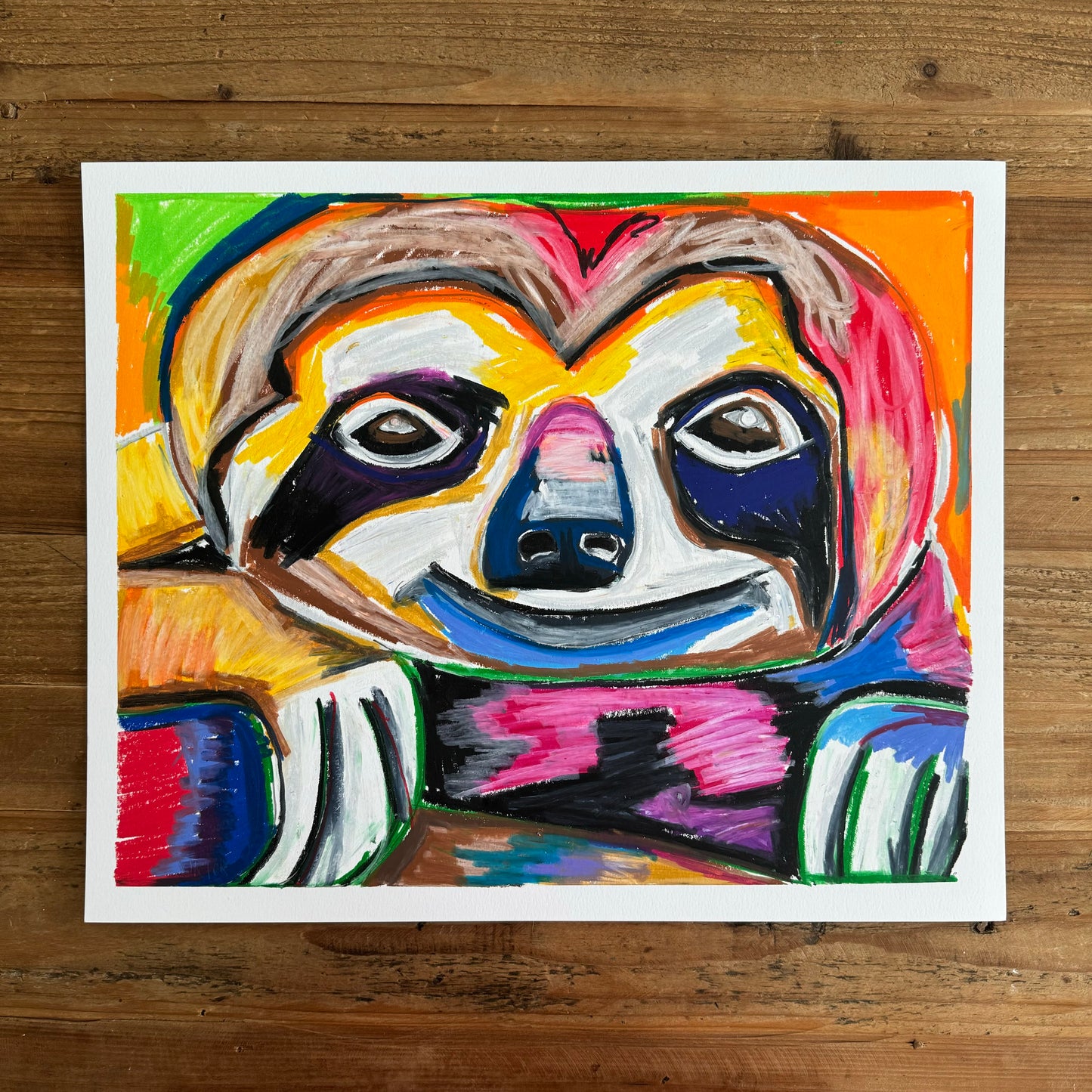 The Funny Sloth - ORIGINAL  14x17”