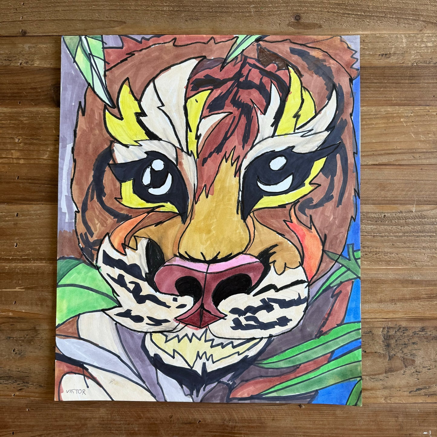 The Safari Collection: Tiger - ORIGINAL  14X17"