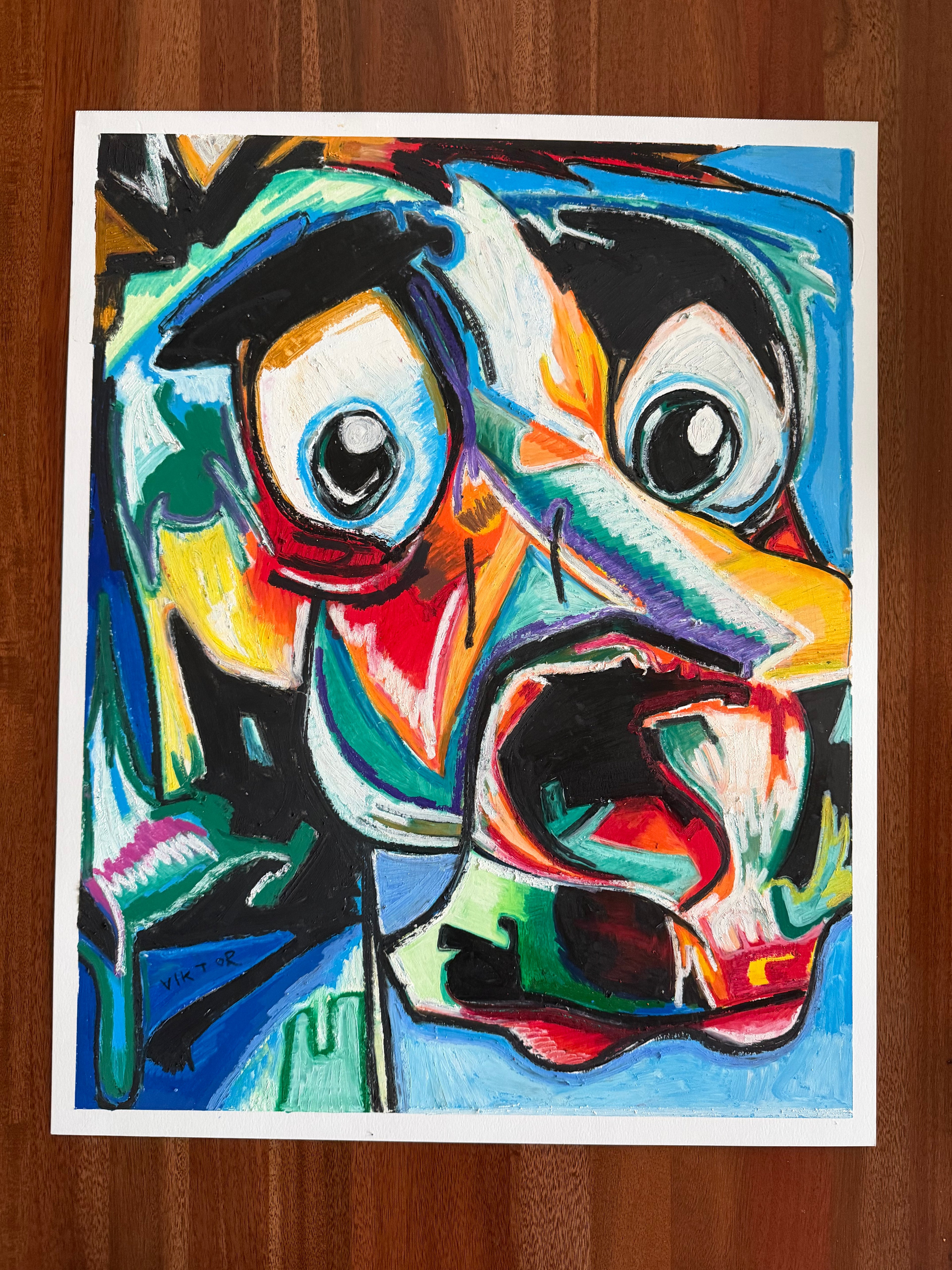 Majestic Gallop - ORIGINAL OIL PASTEL ARTWORK - 19x24" (video attached)