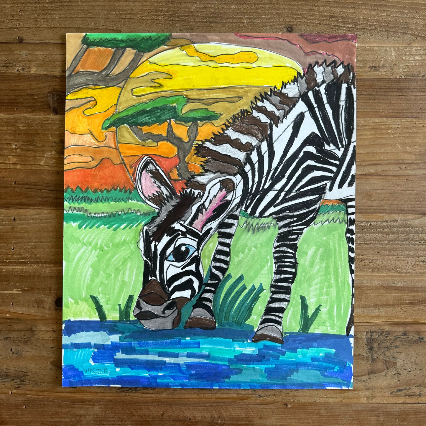 The Safari Collection: Zebra - ORIGINAL  14X17"