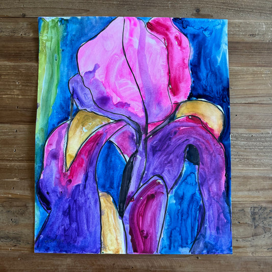 The Spring Flowers Collection: Pink Flower - ORIGINAL  14X17"