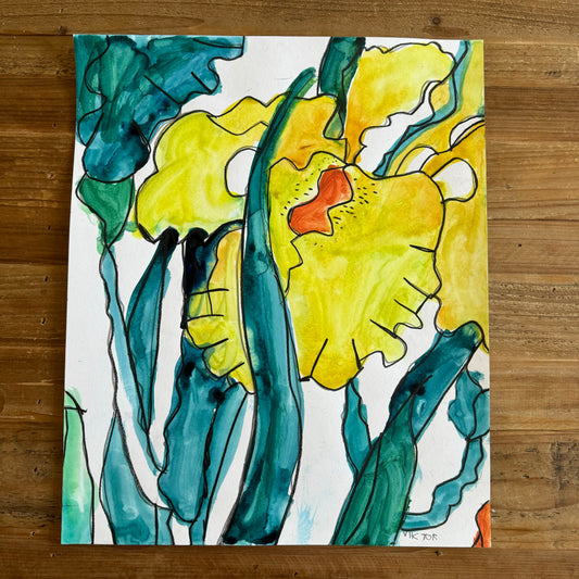 The Spring Flowers Collection: Yellow Flowers - ORIGINAL  14X17"