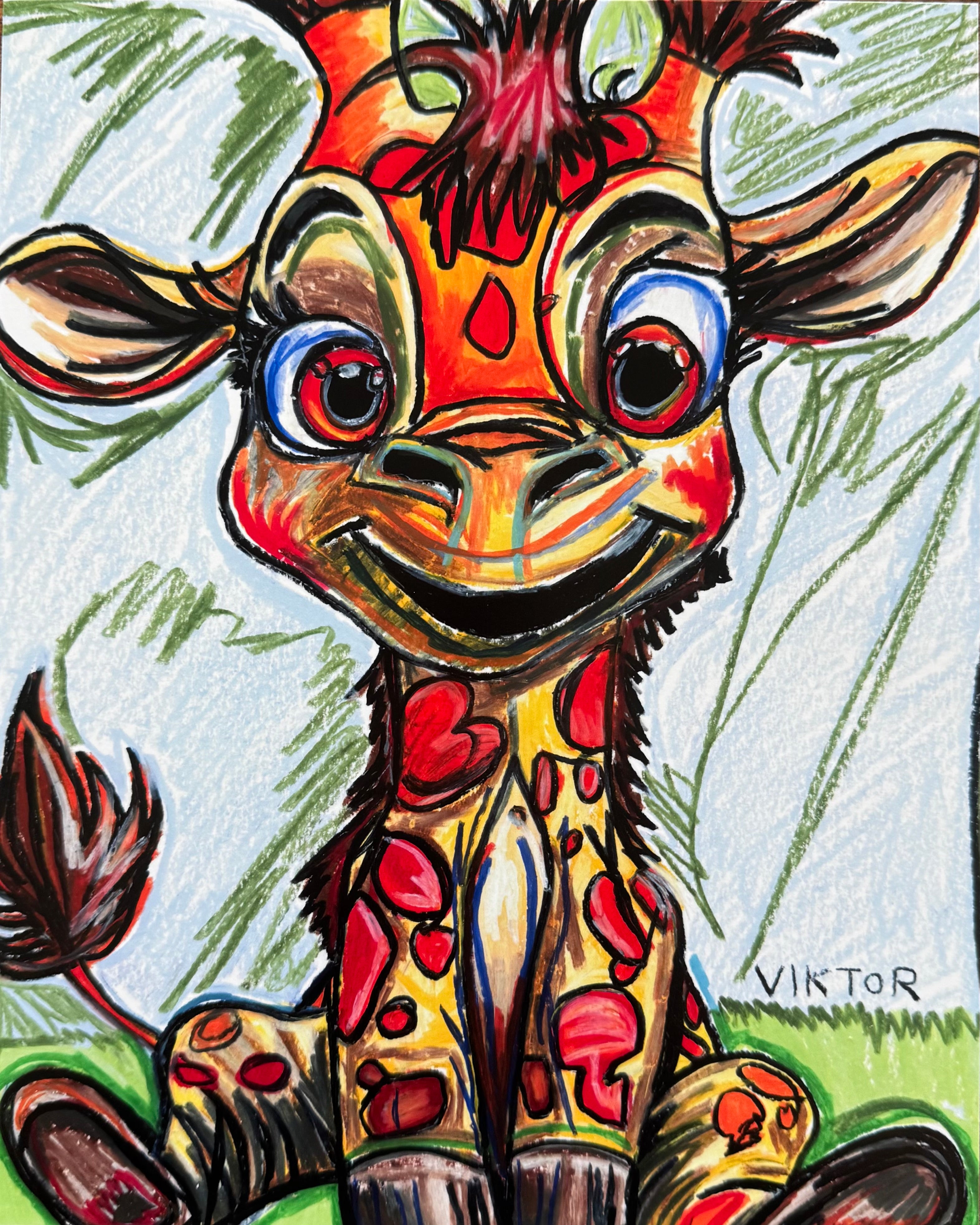Baby Giraffe - Art Prints