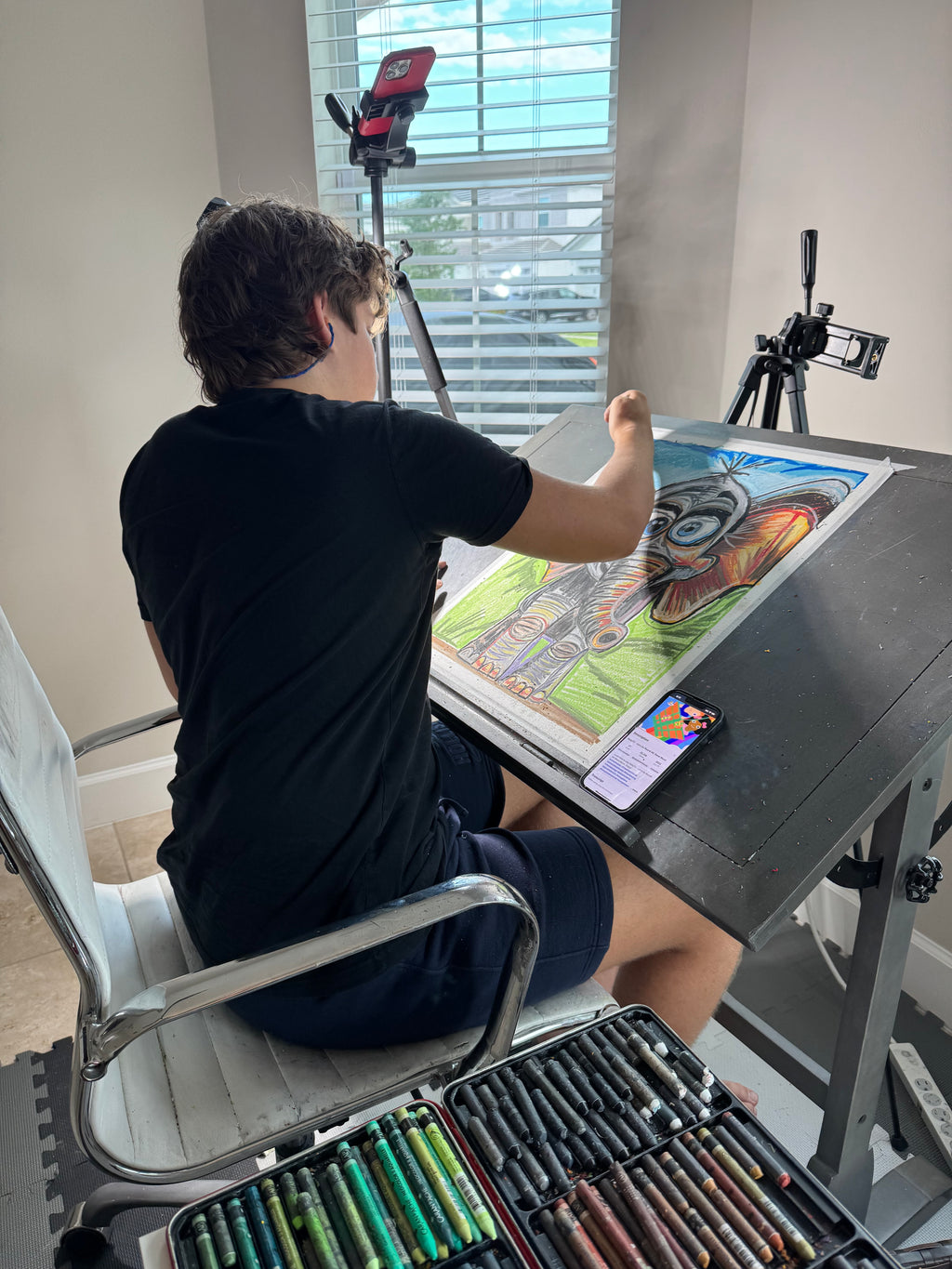 Asha - ORIGINAL OIL PASTEL ARTWORK - 16x20”