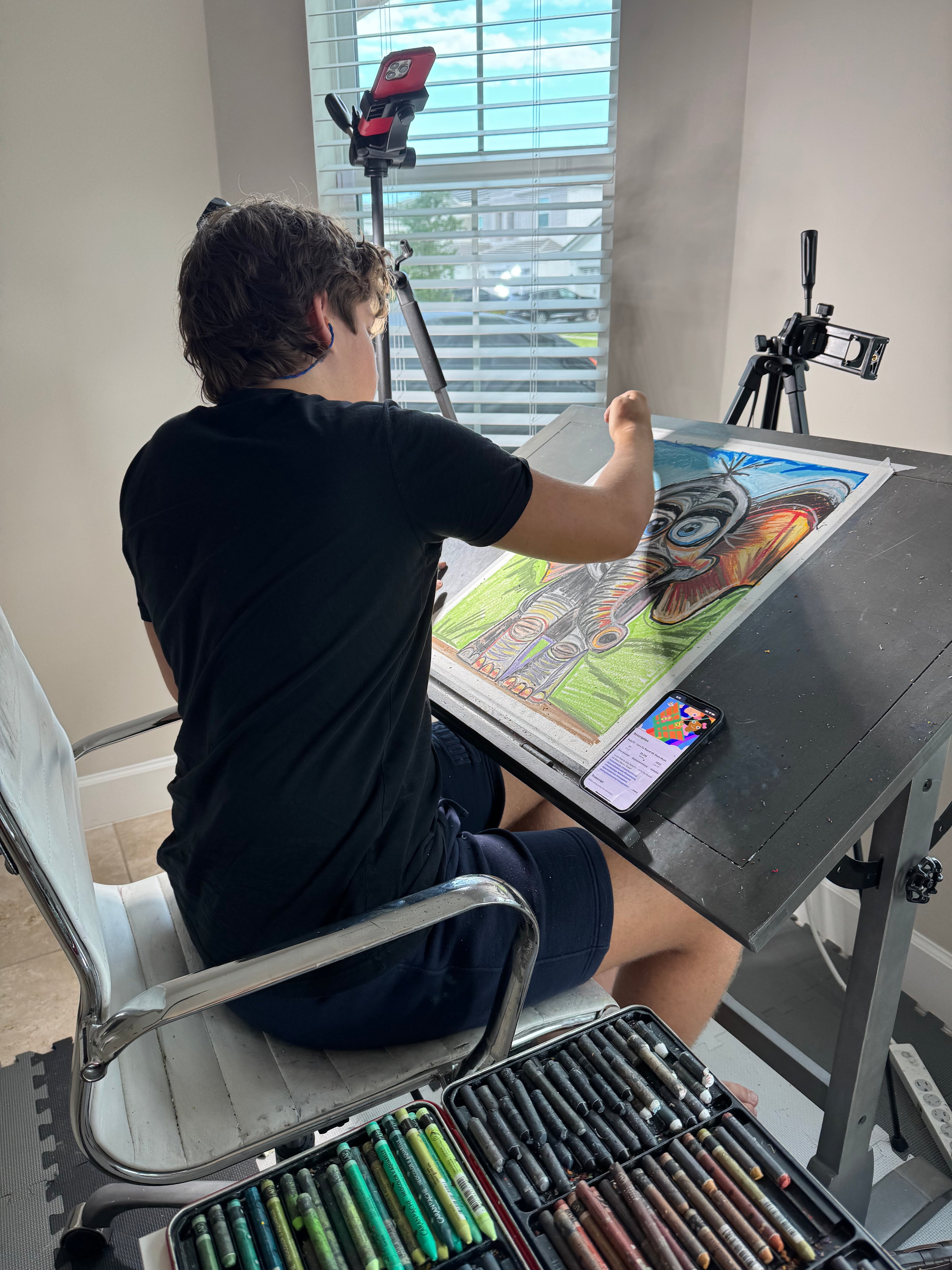 Asha - ORIGINAL OIL PASTEL ARTWORK - 16x20”