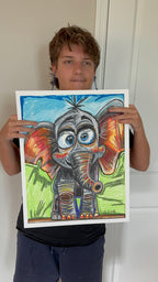 Asha - ORIGINAL OIL PASTEL ARTWORK - 16x20”