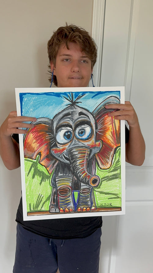 Asha - ORIGINAL OIL PASTEL ARTWORK - 16x20”