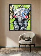 The Cute Baby Elephant - Art Prints