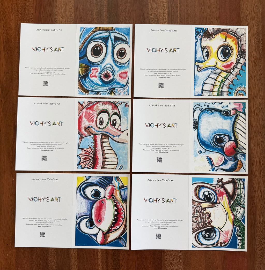 Sea Whimsy Cards - Greeting cards (set of 6)
