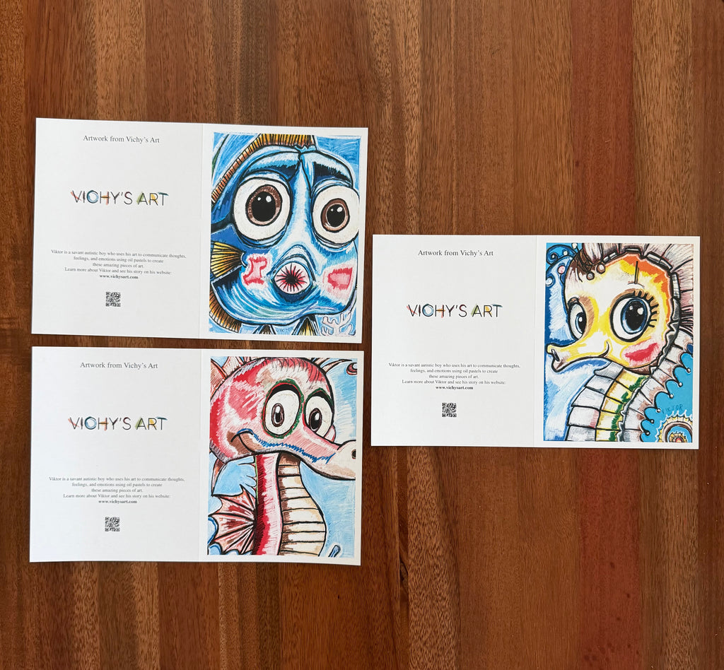 Sea Whimsy Cards - Greeting cards (set of 6)