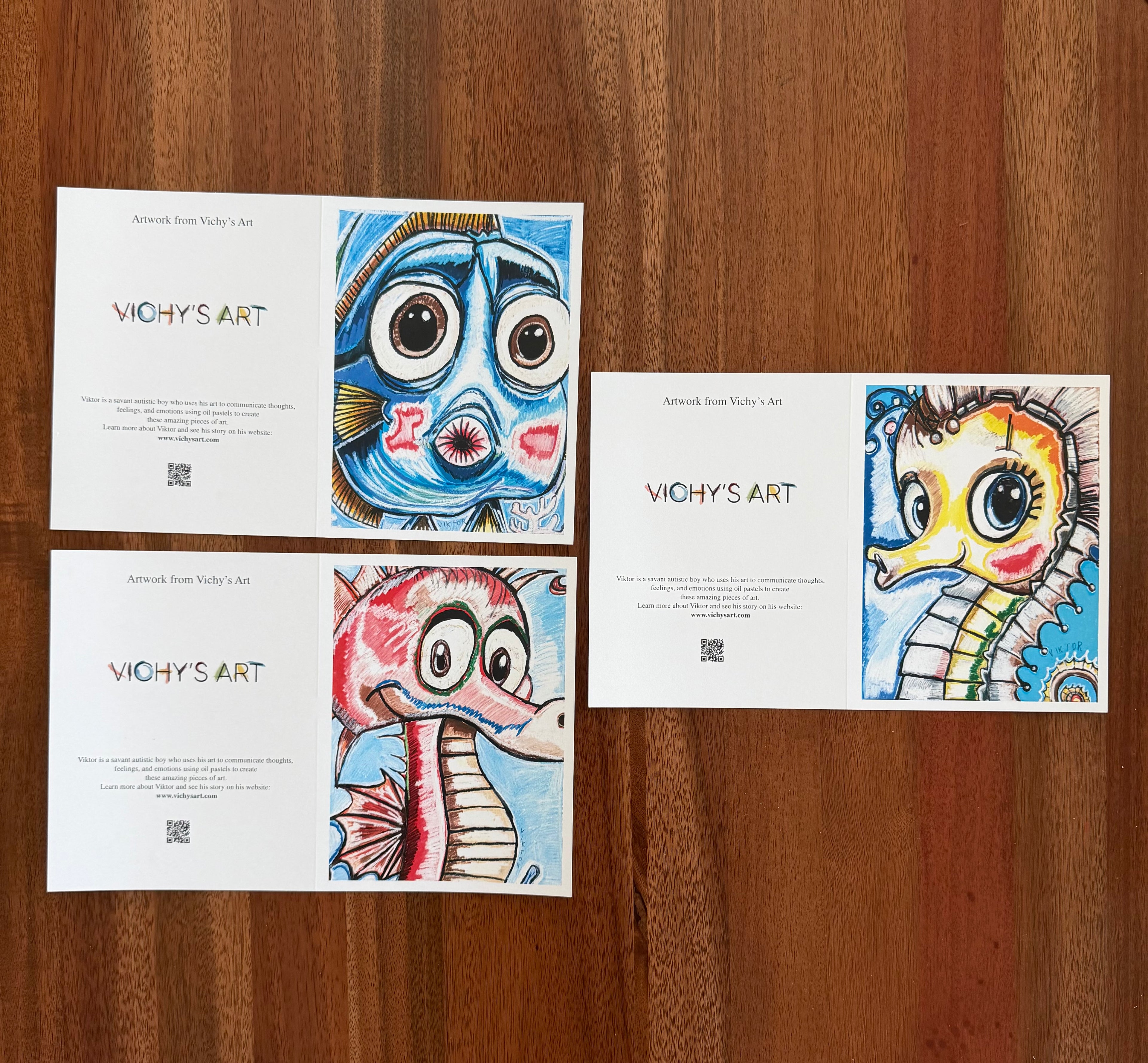 Sea Whimsy Cards - Greeting cards (set of 6)