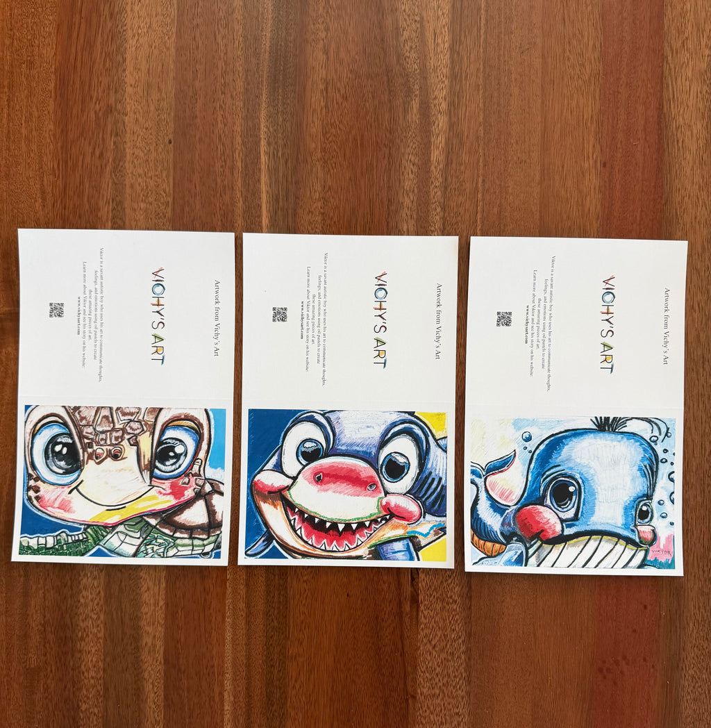 Sea Whimsy Cards - Greeting cards (set of 6)