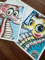 Sea Whimsy Cards - Greeting cards (set of 6)