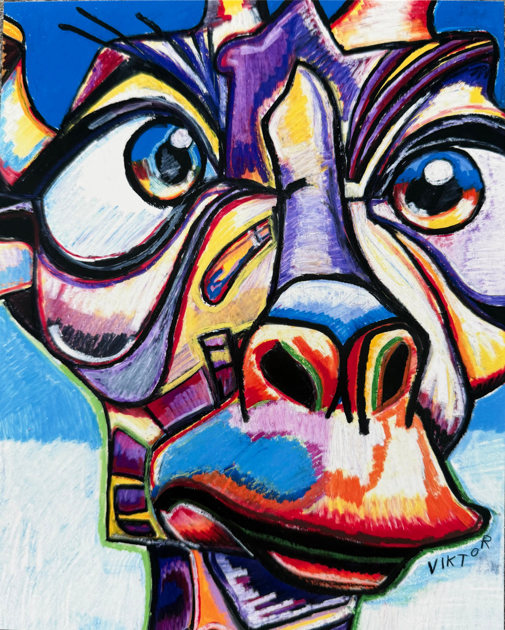 Giraffa Violetta - Art Prints