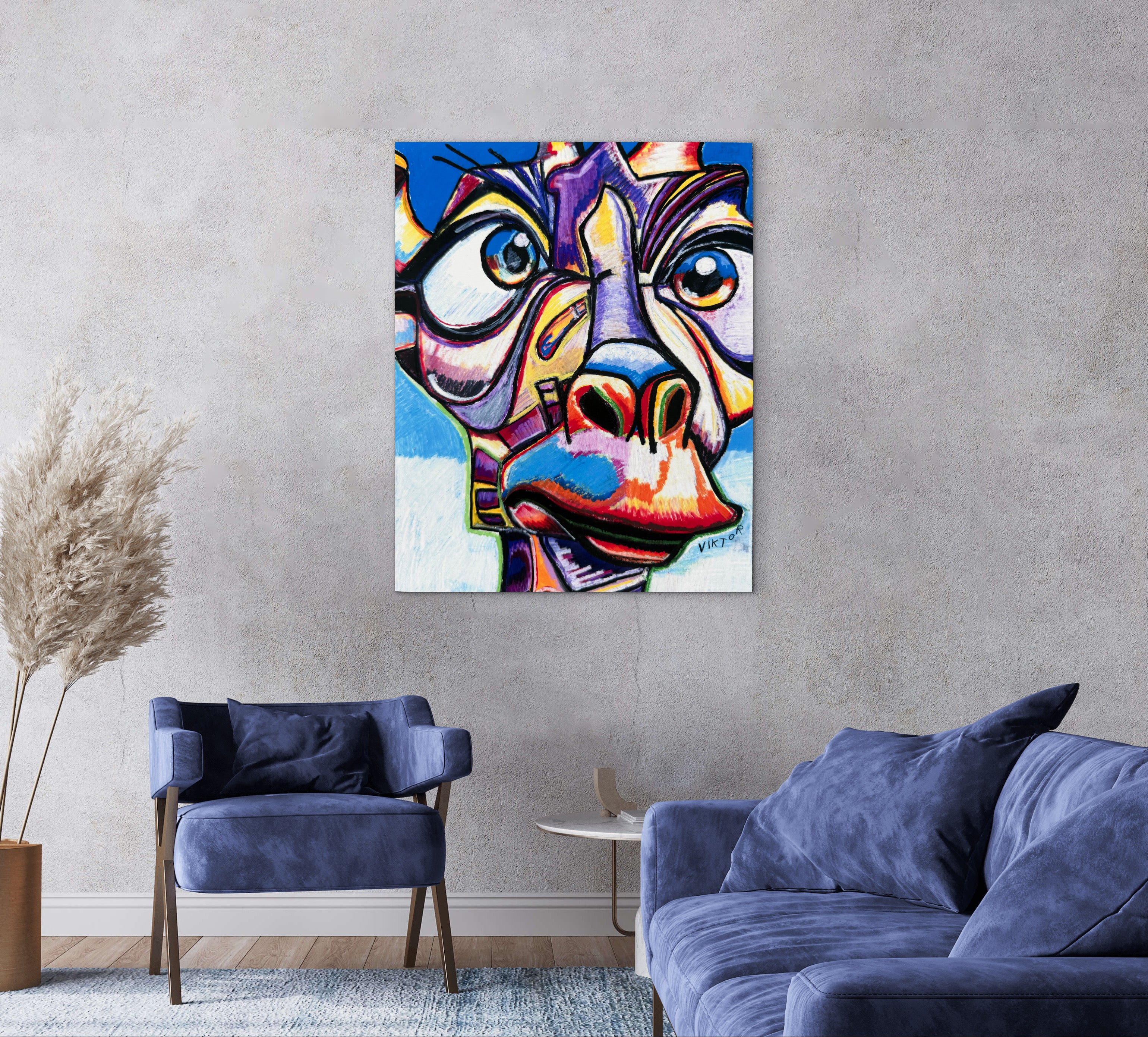 Giraffa Violetta - Art Prints