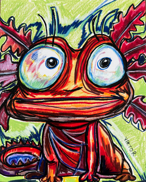 Axolotl - Art Prints - Vichy's Art