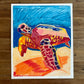 Red Turtle - ORIGINAL PASTELS ARTWORK 14x17”