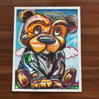 Fluffy - ORIGINAL OIL PASTEL ARTWORK - 16x20" (video attached)
