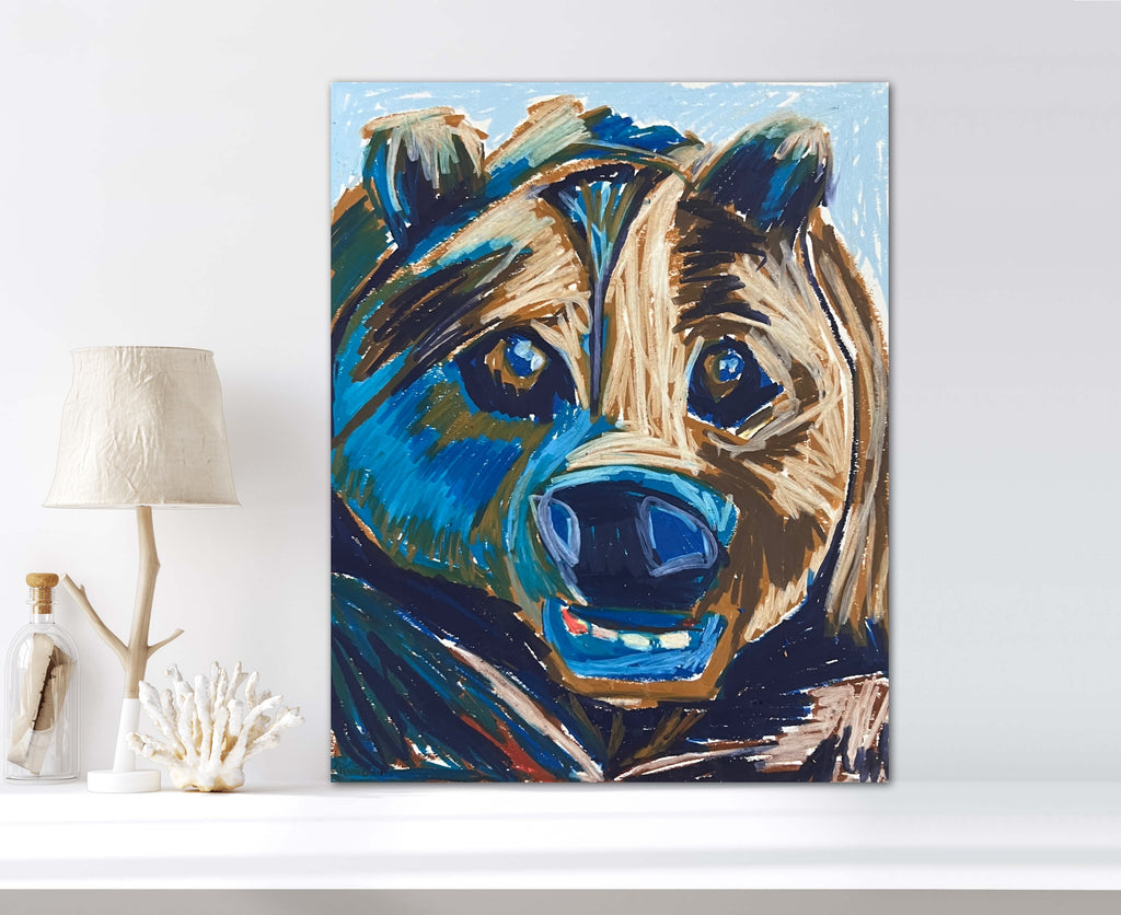 The Big Blue Bear - Art Prints
