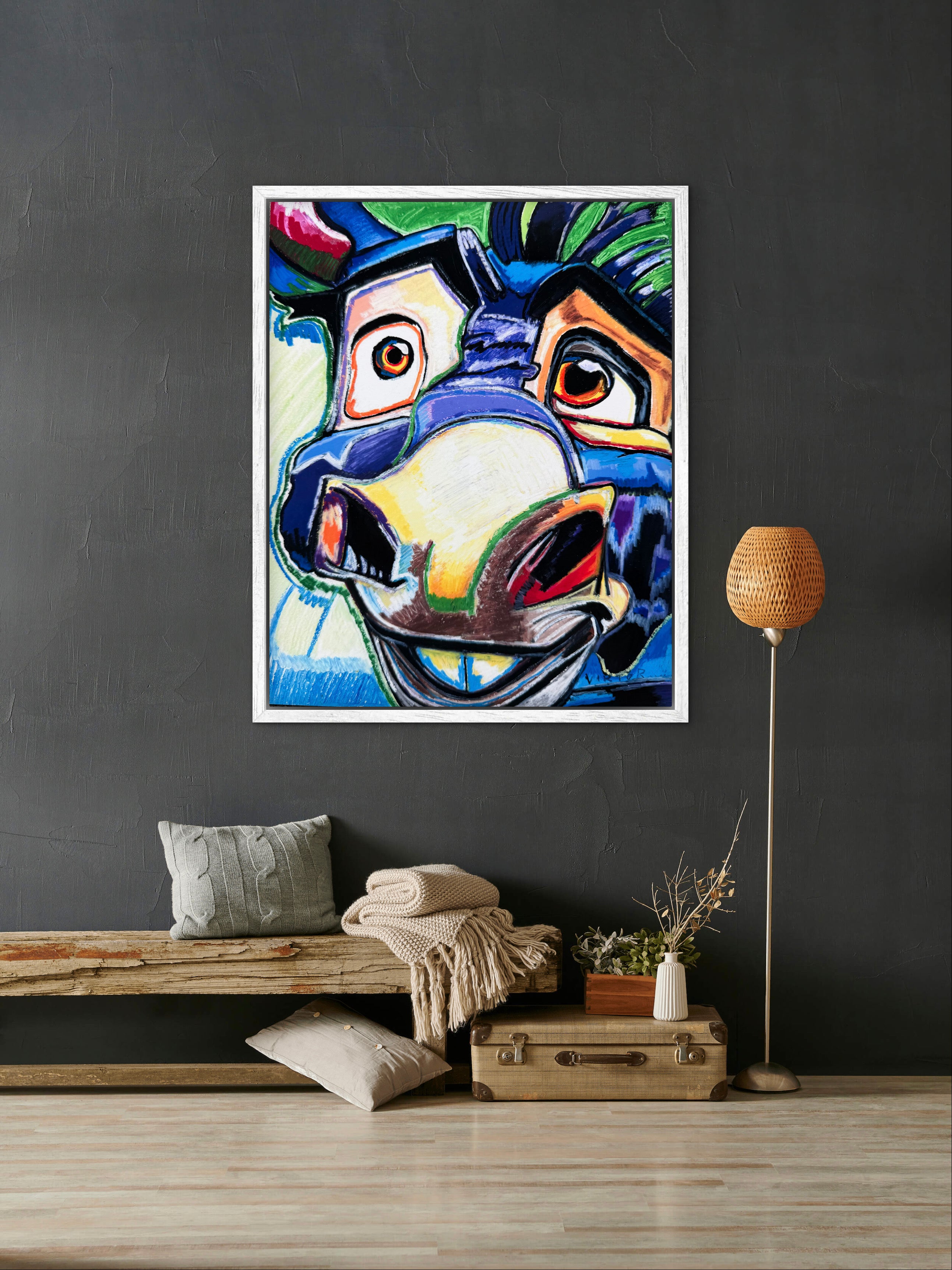 The Blue Donkey - Art Prints