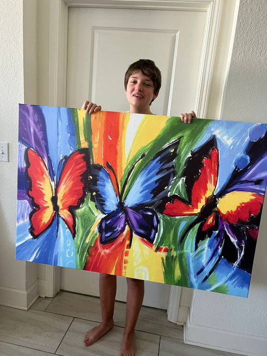 Colorful Butterflies  - fine prints and canvas prints in more size - Vichy's Art