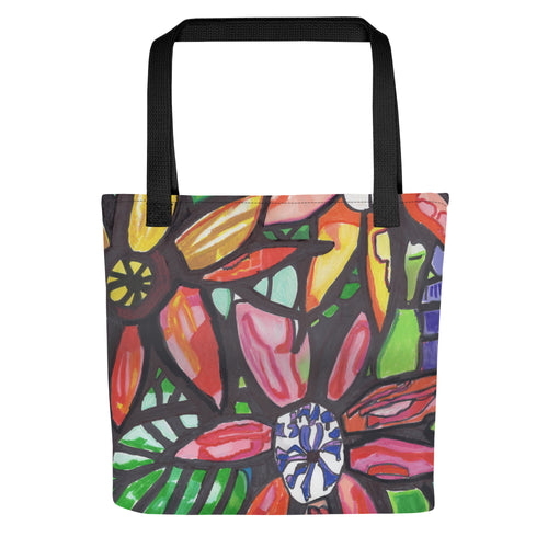 Abstract Flowers - Tote bag - Vichy's Art