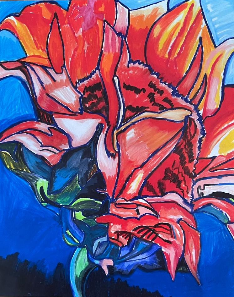 Sunflowers - Set of 6 paper prints/canvas prints - Vichy's Art