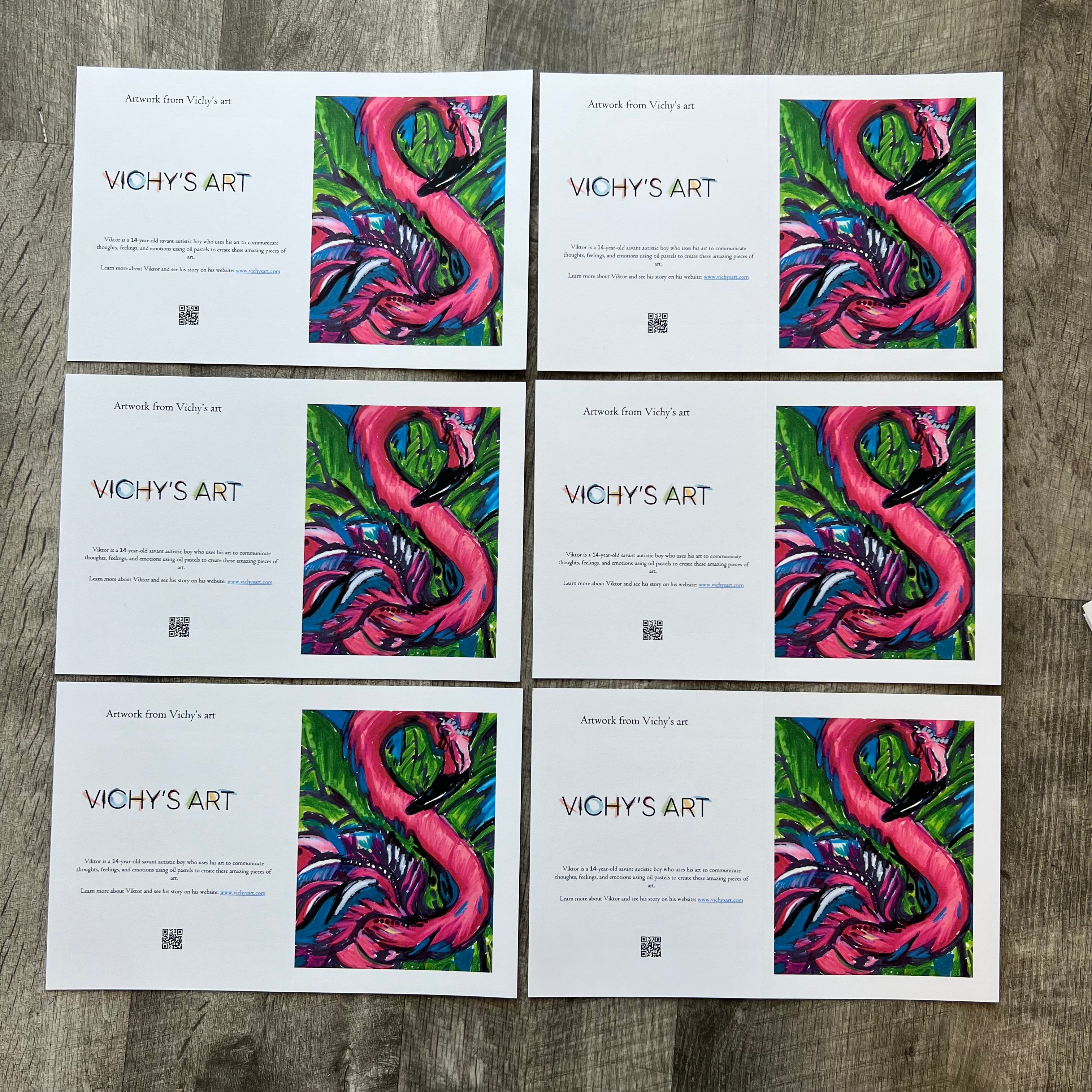 Flamingos - Greeting cards