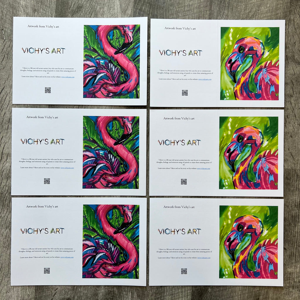 Flamingos - Greeting cards