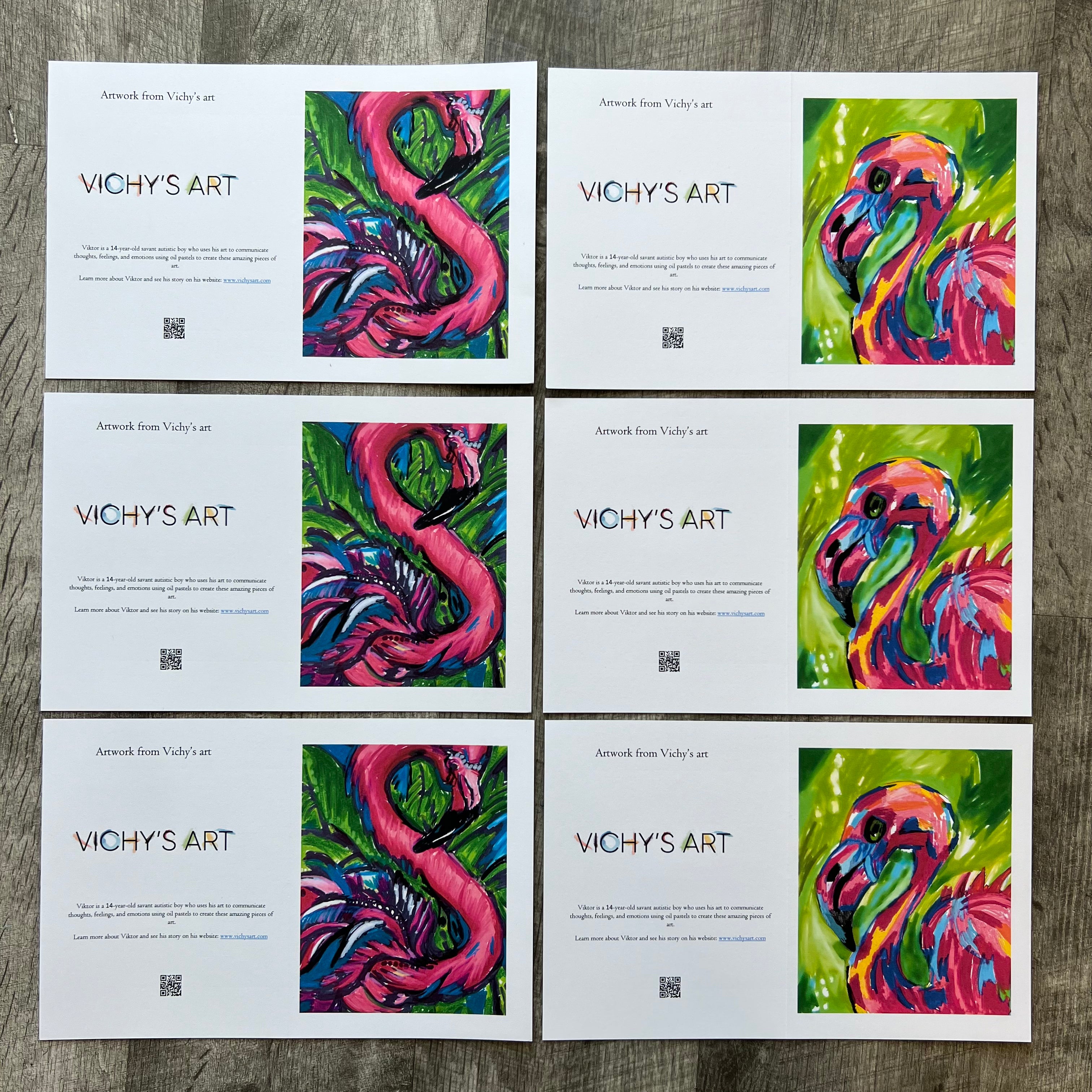 Flamingos - Greeting cards