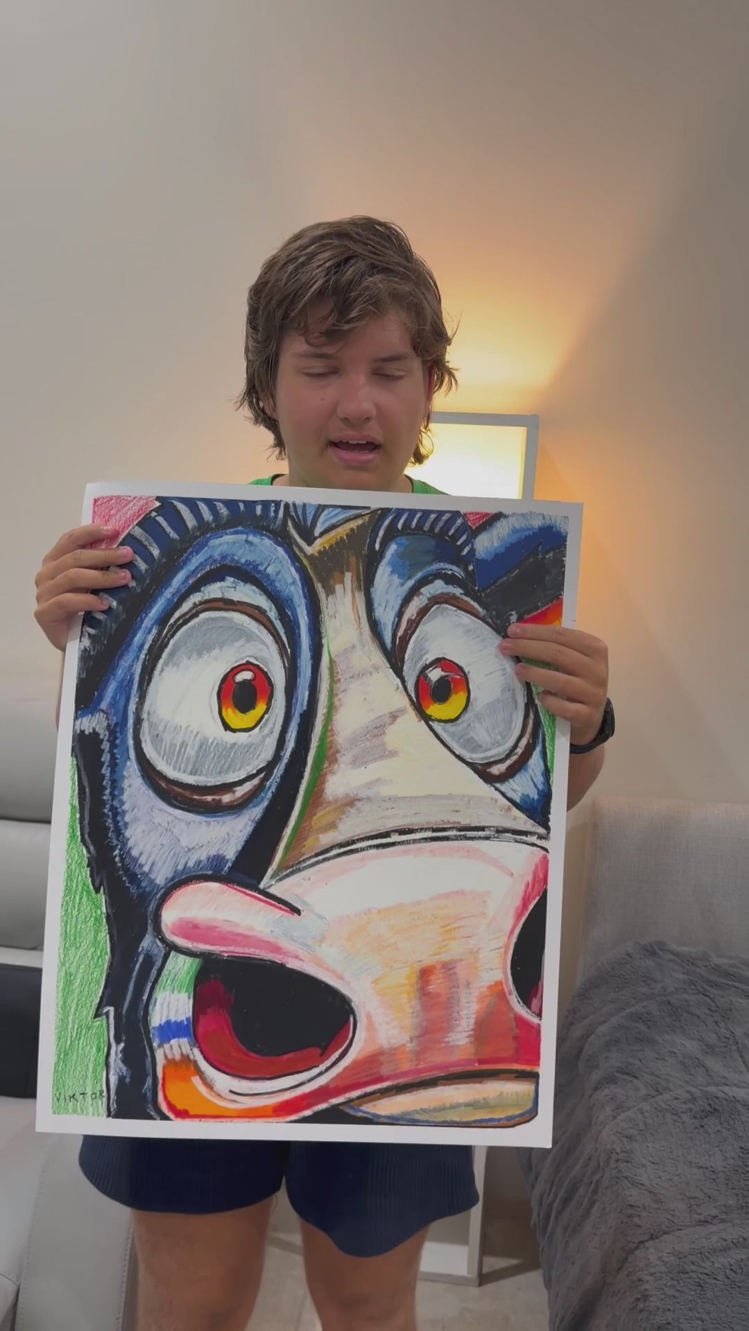 Gazeley - ORIGINAL OIL PASTEL ARTWORK - 19x24" (video attached)