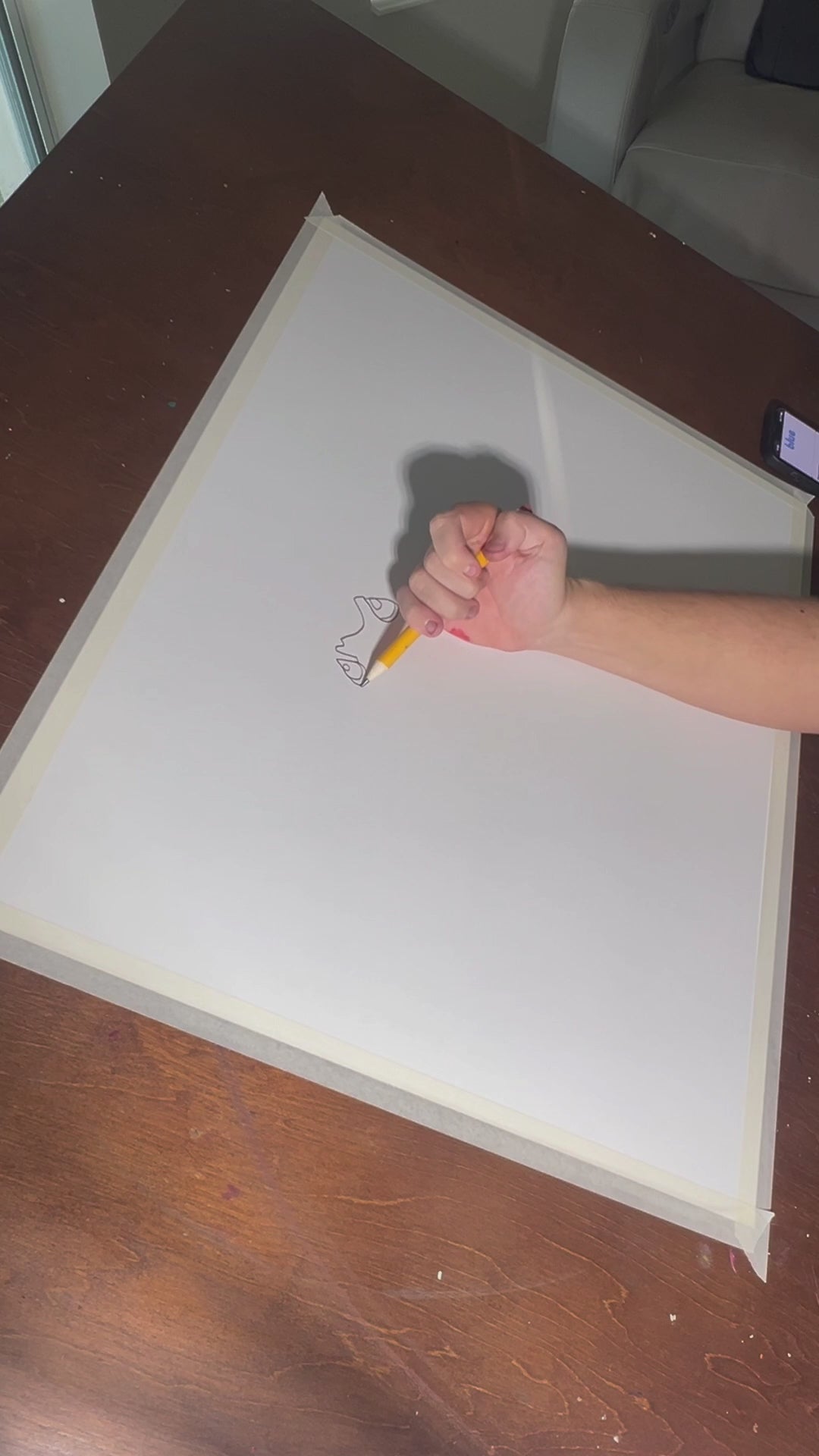 Butterfly's Blue - ORIGINAL OIL PASTEL ARTWORK - 19x24" (video attached)