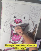Beaver - ORIGINAL 16x20” (video attached)