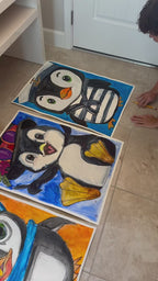 Cute Penguin (Watercolor II) - ORIGINAL  30x22”