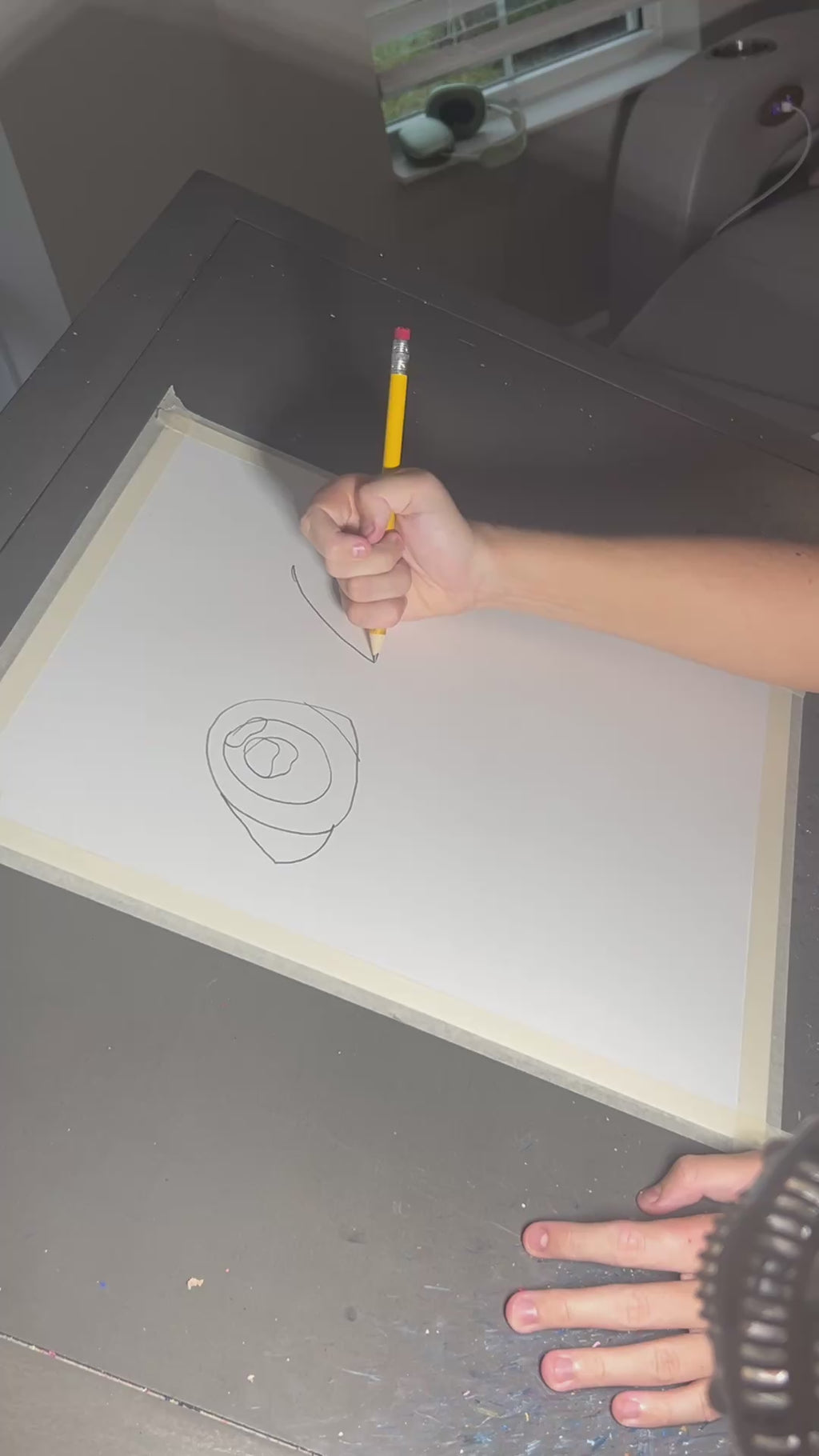 Blue Eyed Cat - ORIGINAL  14x17”