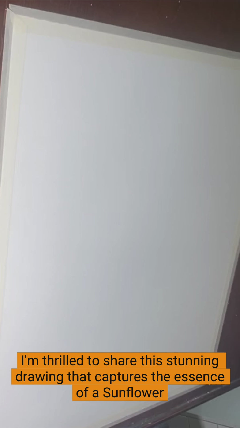 Abstract Sunflower - ORIGINAL OIL PASTEL ARTWORK - 19x24" (video attached)