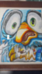 The Astonished Parrot - ORIGINAL OIL PASTEL ARTWORK - 19x24" (video attached)