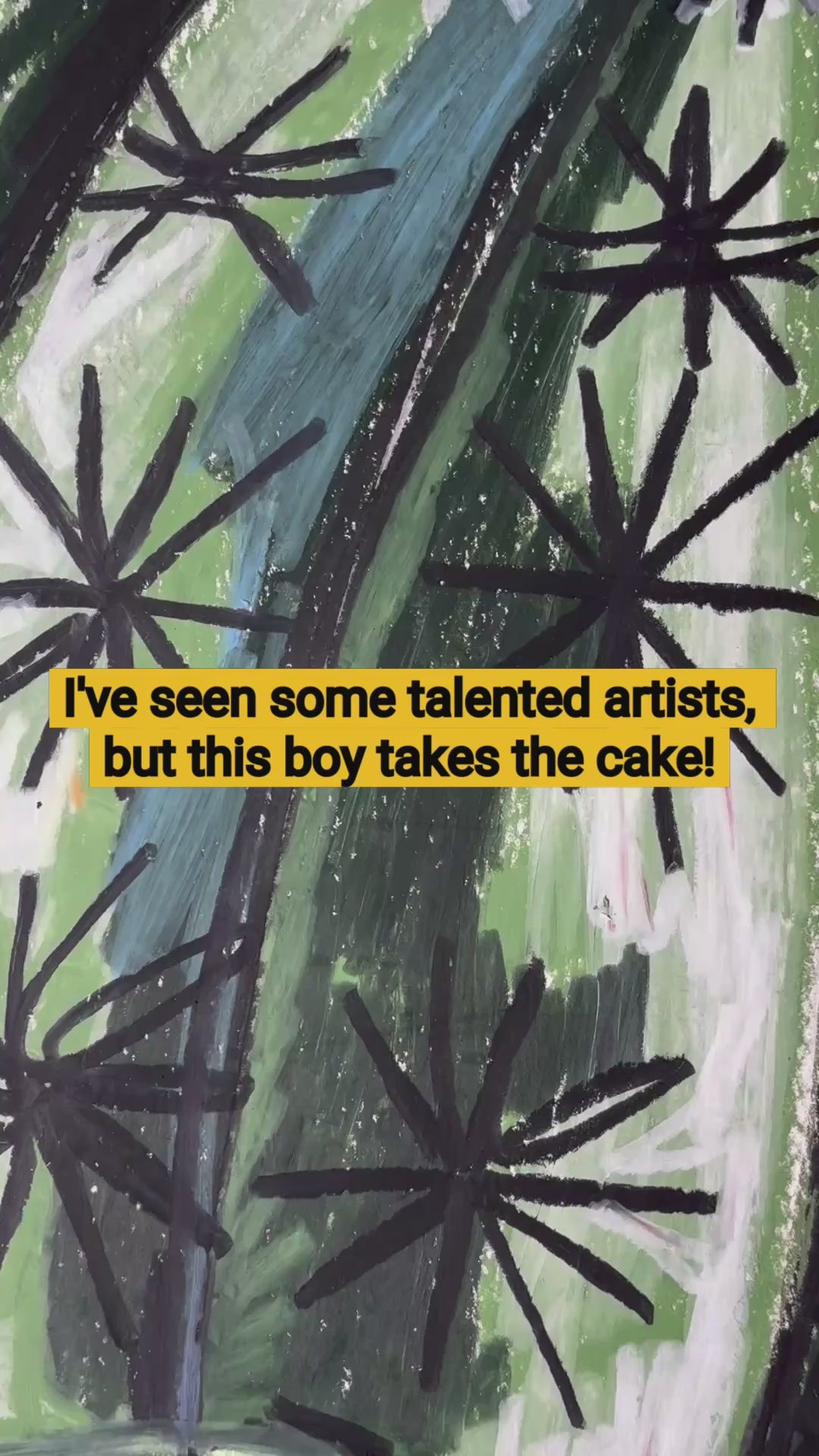 Orange Cactus - ORIGINAL OIL PASTEL ARTWORK - 19x24"(video attached)