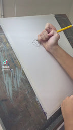 Magical Dragon - ORIGINAL  OIL PASTEL ARTWORK - 14x17""