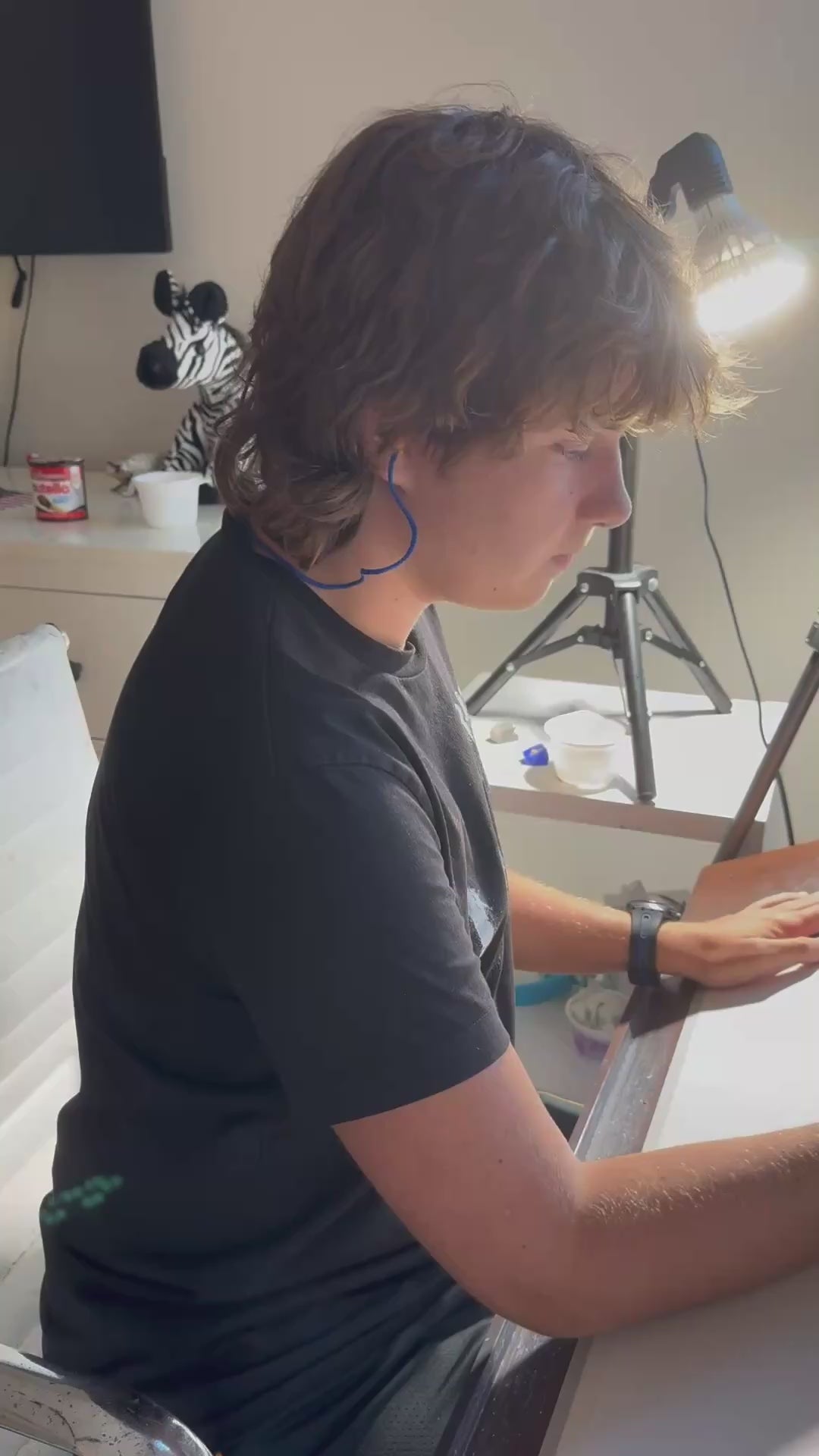 Lazy Dragon - ORIGINAL OIL PASTEL ARTWORK - 24x19" (video attached)