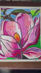 Ann Magnolia - ORIGINAL OIL PASTEL ARTWORK - 19x24" (video attached)