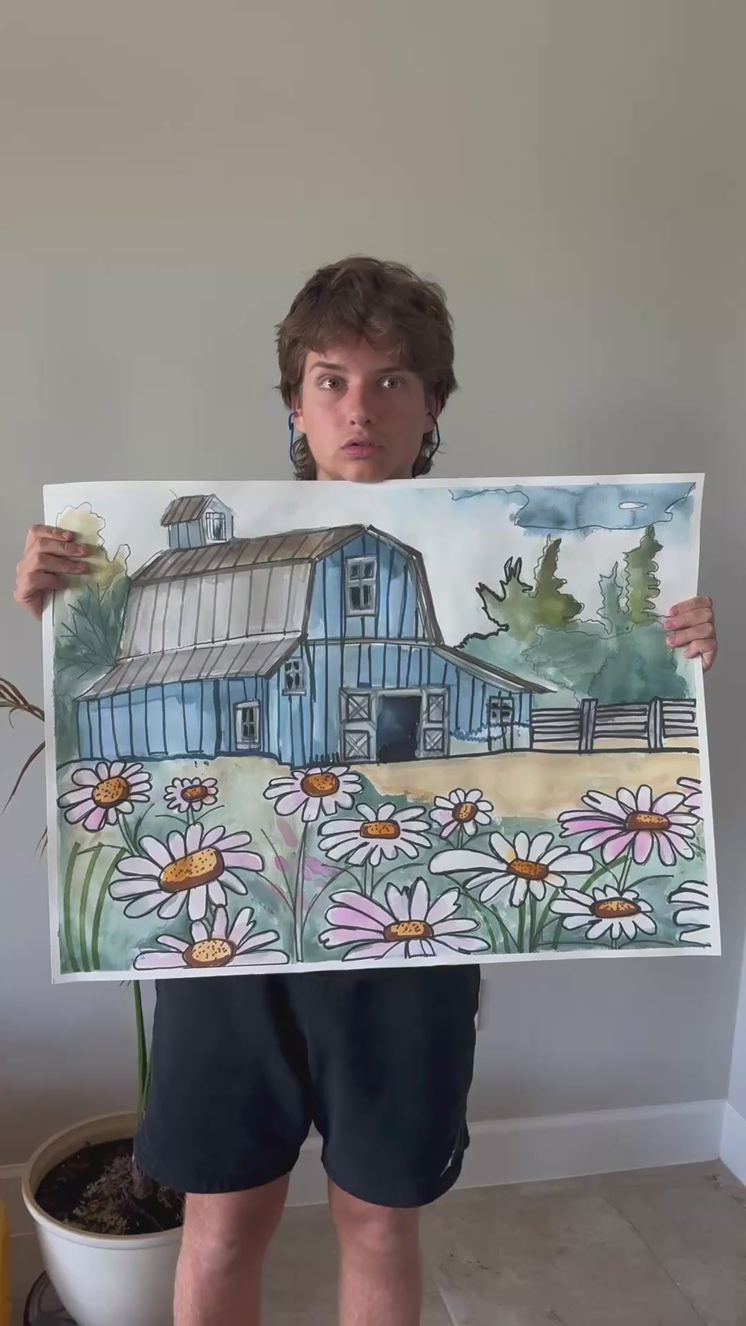 Daisy - ORIGINAL Watercolor artwork 22x30”