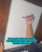 Hipp-notic - ORIGINAL OIL PASTEL ARTWORK - 19x24" (video attached)