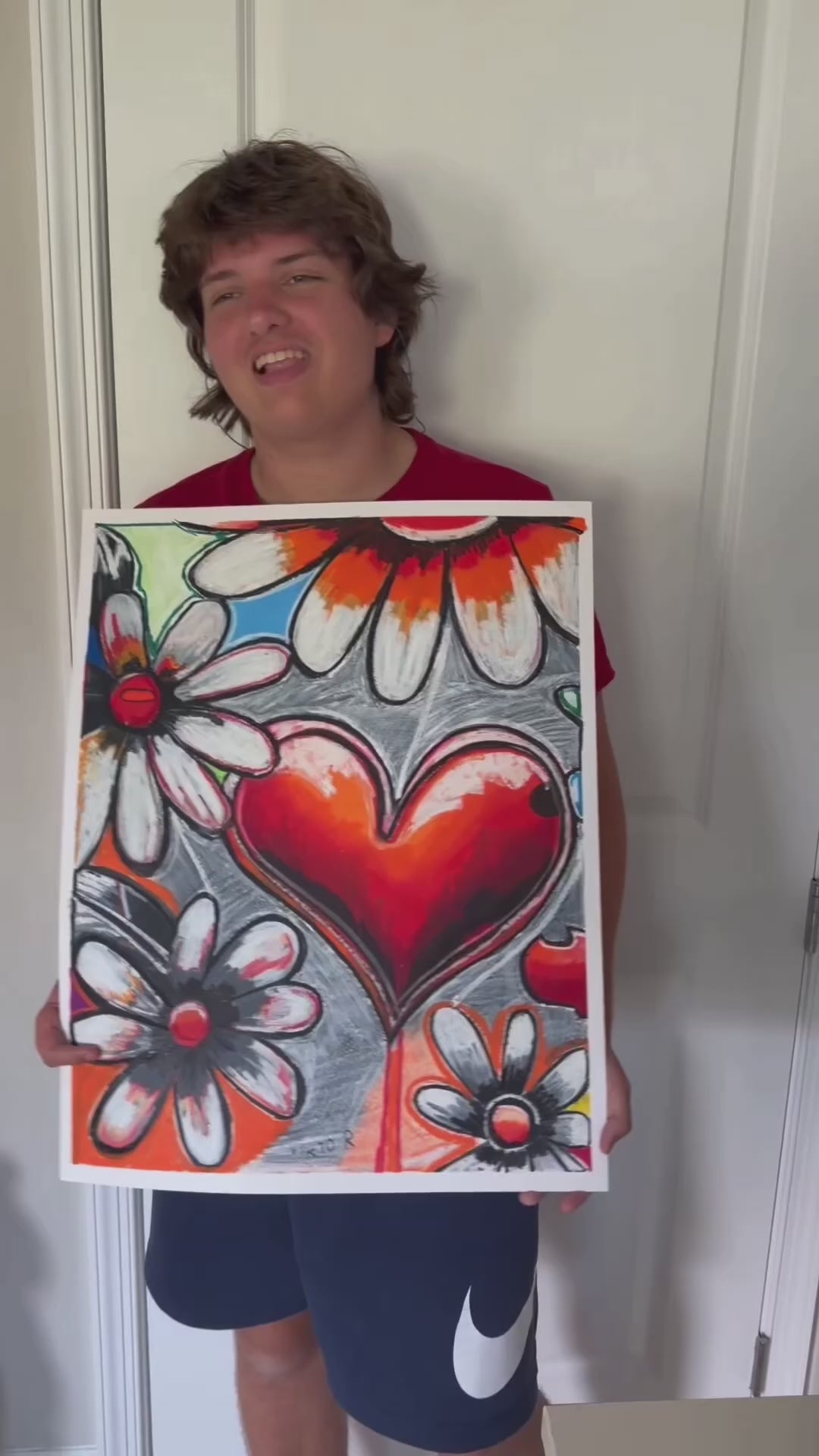 White Whispers of Love - Original oil pastels artwork 19x24” (video attached)