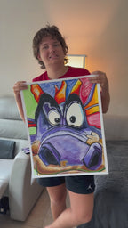 Lilac  - ORIGINAL OIL PASTEL ARTWORK - 19x24" (video attached)