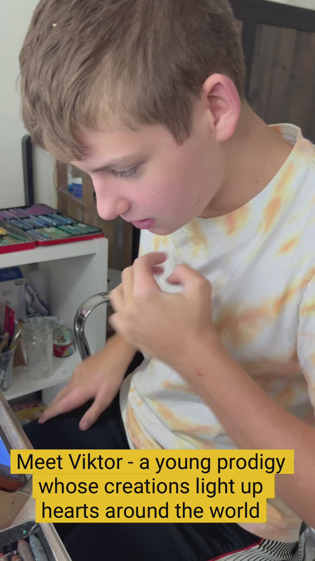 Mr Froggie the Frog - ORIGINAL  14x17” (video attached)