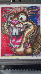 Beaver - ORIGINAL 16x20” (video attached)