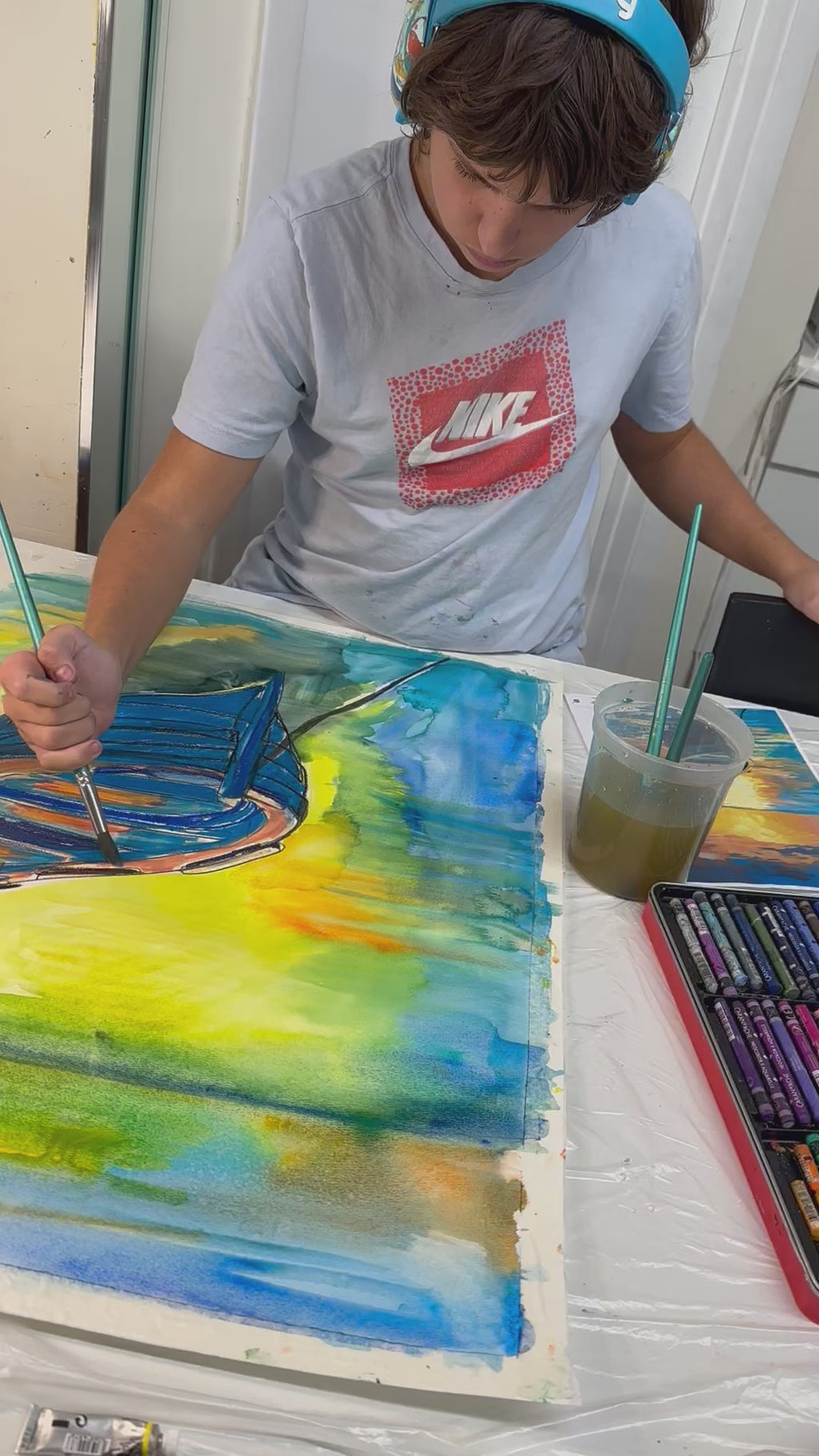 Boat on the Shore - ORIGINAL 22x30”