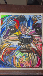Westie - ORIGINAL OIL PASTEL ARTWORK - 19x24" (video attached)